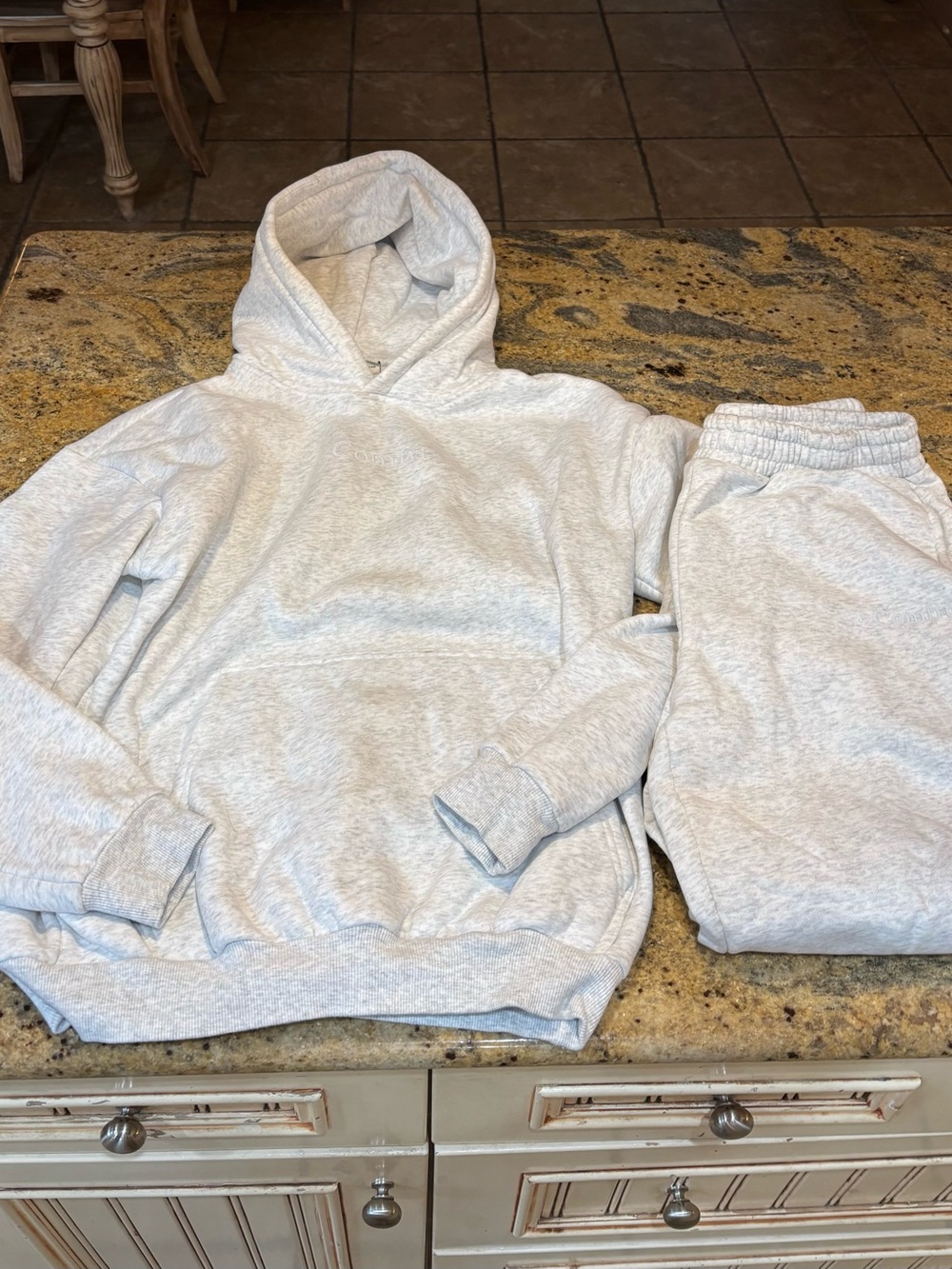 Comfrt Women’s Light Gray Hoodie & Sweatpants Set - Comfortable Everyday Bottoms